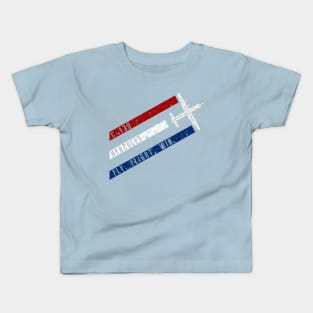 C130 Airplane Fly Fight Win USAF Vintage Kids T-Shirt